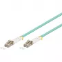 Wentronic 93385 Cable de conexión de fibra multimodo LC-LC OM3, turquesa