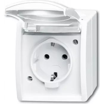 Toma de corriente Busch Jaeger 2083-0-0831 CEE 7/3 blanca (2083-0-0831)