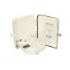 Caja distribuidora de fibra óptica Extralink Edith 16 hilos gris ABS
