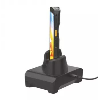 Base de carga de una sola ranura solo carga – compatible con correa de mano y empuñadura de pistola – requiere cable USB-C