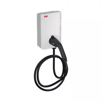 Estuche de carga ABB Terra AC W22-G5-R-C-V2-0 Wallbox Type 2, 22 kW, cable 5 m, alimentación trifásica/32 A, Bluetooth, Wi-Fi, Ethernet, con lector RFID, módem GSM/4G