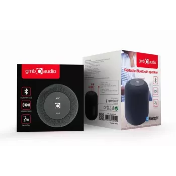 Altavoz portátil mono Gembird SPK-BT-15-BK — 5 W RMS, Bluetooth, MicroSD, 1200 mAh, Negro