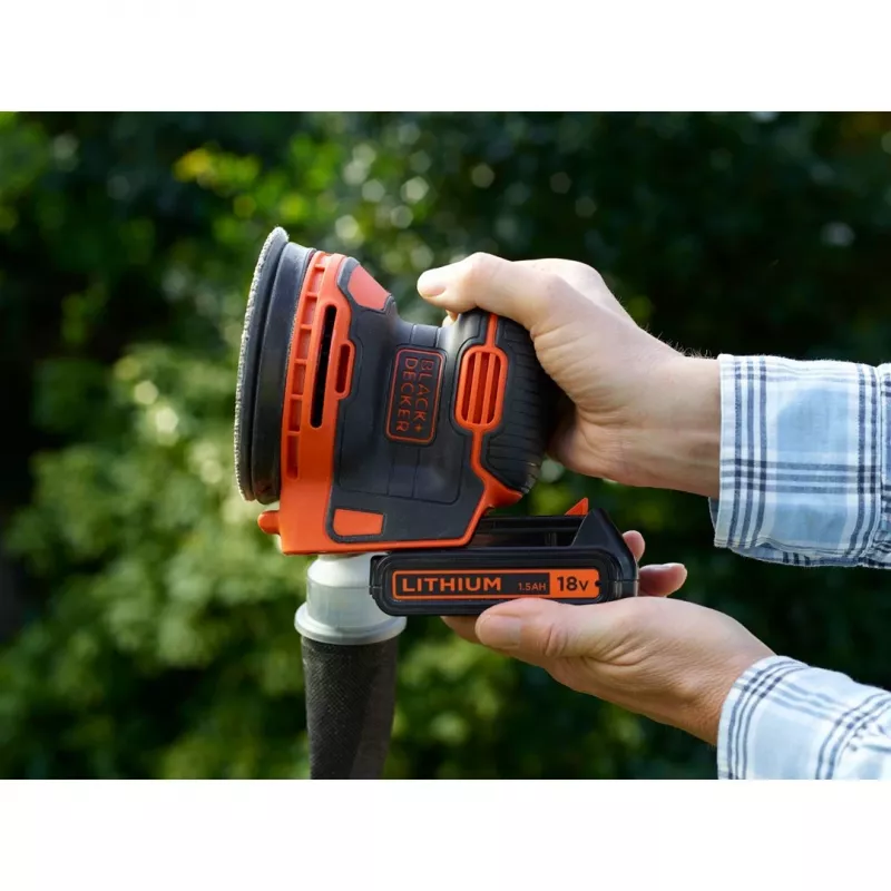 Black & Decker BDCROS18N-XJ lijadora orbital portátil 12000 rpm negro, naranja