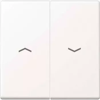Placa de pared / tapa de interruptor Jung A595PWWM — plástico, diseño sin tornillos, 1 pieza