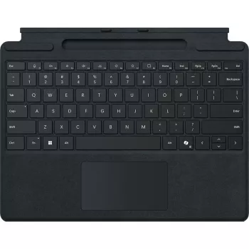 Teclado Microsoft Surface Pro QWERTZ alemán con almacenamiento para lápiz negro