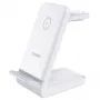 Choetech T608-F base de carga inalámbrica 3 en 1, 15 W, blanco