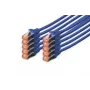DIGITUS cable de conexión CAT6 S/FTP, 0,5 m, azul, pack de 10