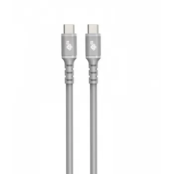 Cable USB C - USB C 1 m silicona gris