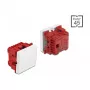 Interruptor pulsador DELOCK Easy 45 2P 250V 10A blanco, 45×45×37 mm