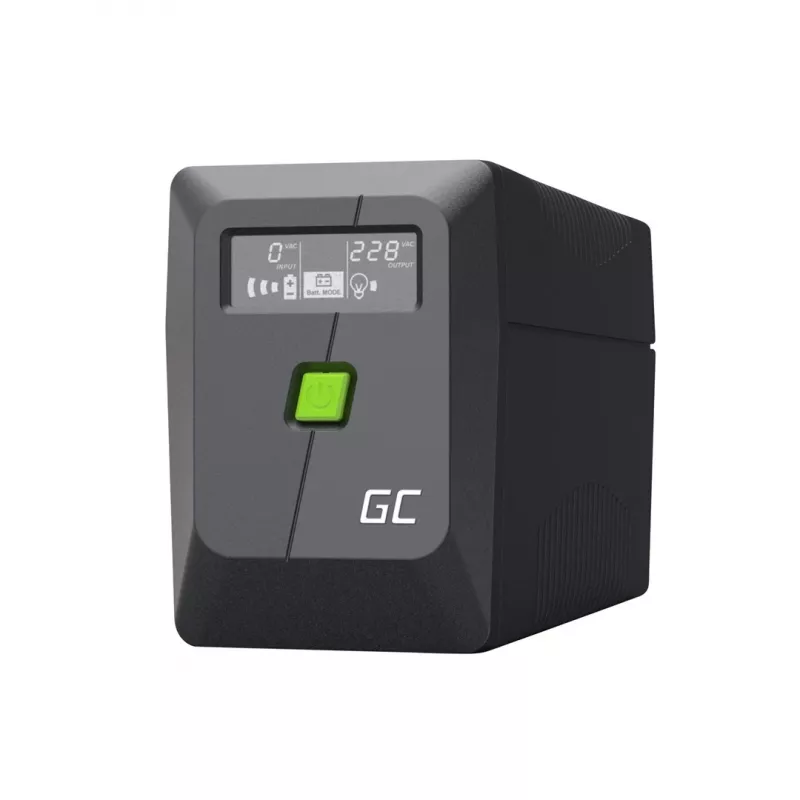 Green Cell PowerProof UPSLM360 650VA / 360W SAI Line-Interactive con LCD, 12V 7Ah
