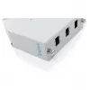 Distribuidor de empalme de fibra óptica para carril DIN DIGITUS DN-96894 — en ángulo, 6 SC SX / LC DX, aluminio, gris