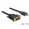 Adaptador de cable de vídeo DeLOCK 85582 1 m HDMI Type-A DVI-D Negro