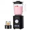 Batidora de vaso Camry CR 4088, 1800 W, jarra de cristal de 1,5 l, negro piano