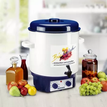 Máquina para vino caliente y conservas KA 1804 (blanco/azul, 1.800 vatios, 27 L)