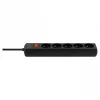 Regleta de enchufes SAVIO LZ-16 — cable de 1,8 m, 5 tomas AC, interior, 210–250 V, 50 Hz, 2500 W, negra