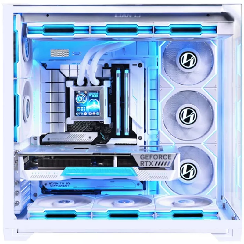 Caja de PC Lian Li 011 Vision Compact torre blanca