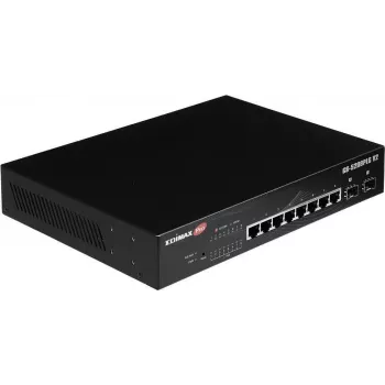 Edimax Pro GS-5208PLG V2 - V2 - Switch - Smart - 8 x 10/100/1000 (PoE+) + 2 x 1000Base-X SFP - montaje en rack - PoE+ (160 W)