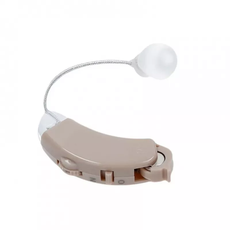 Amplificador de sonido in-ear Haxe JH-125, recargable, beige, 4 niveles de volumen, ganancia 45 dB