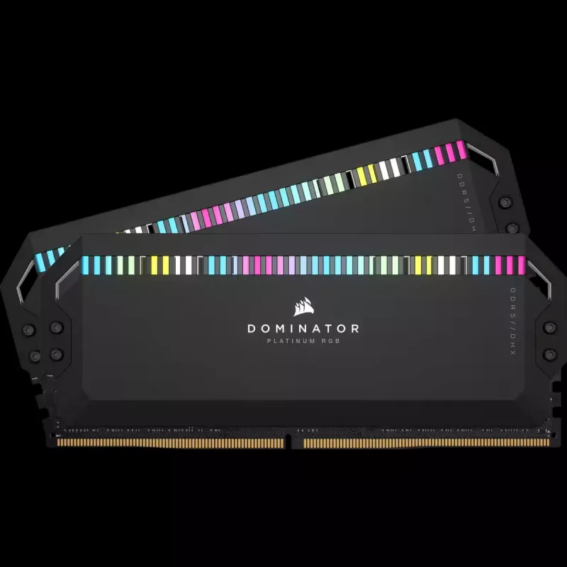 DIMM 32 GB DDR5-6400 (2x 16 GB) Dual-Kit, memoria RAM negra, CMT32GX5M2B6400C32, Dominator Platinum, INTEL XMP