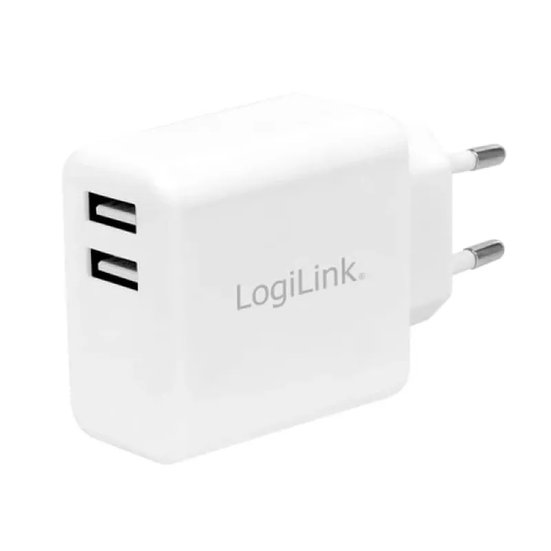 Fuente de alimentación LogiLink - 12 vatios - 2,4 A - 2 puertos de salida (USB)