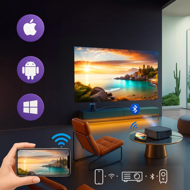 Proyector Extralink Smart Life Vision Pro 450 ANSI, 1080p, Android 9.0