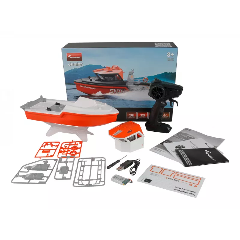 Amewi lancha de rescate brushless propulsión a chorro 320mm RTR blanco/naranja (26116)