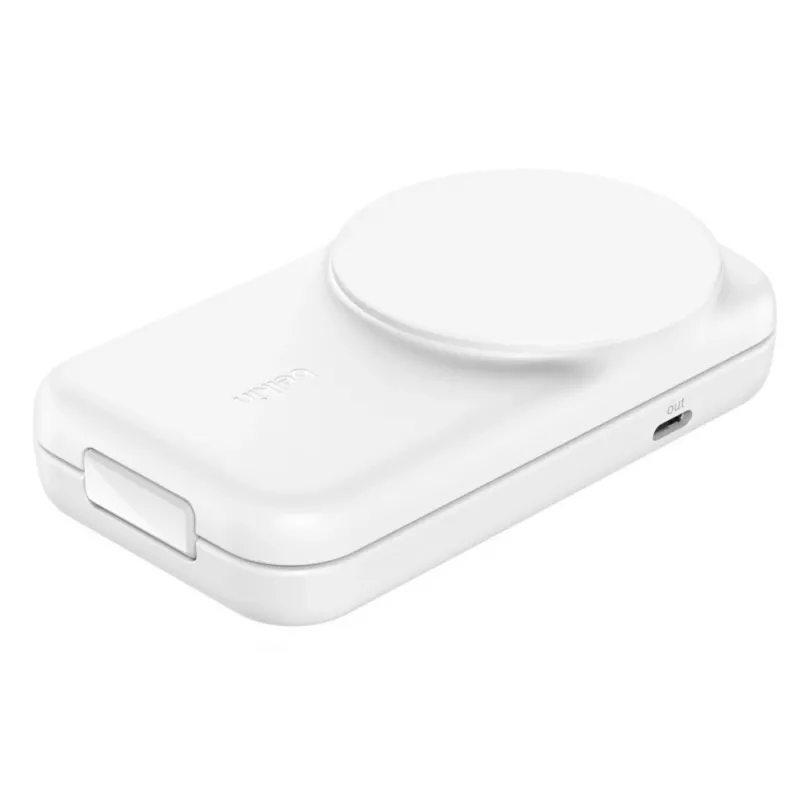 Belkin UltraCharge 25W Qi2 base de carga inalámbrica plegable 2 en 1, blanca (WIZ038KQWH)