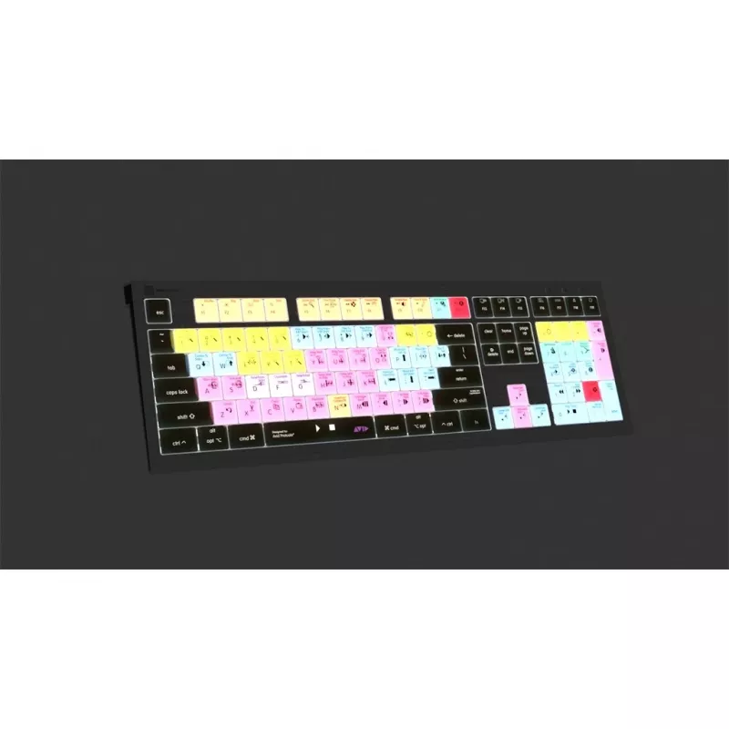 Logickeyboard Avid Pro Tools Astra 2 teclado USB para Mac, QWERTZ alemán, negro