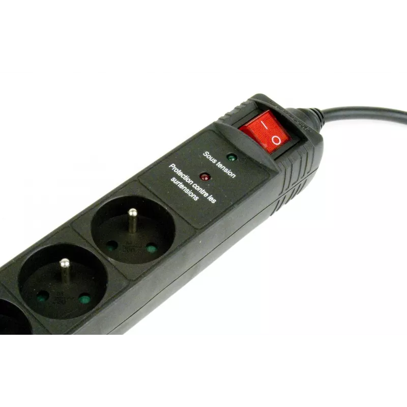 Protector de sobretensión Gembird SPF5-C-10 negro 5 toma(s) de CA 250 V 3 m