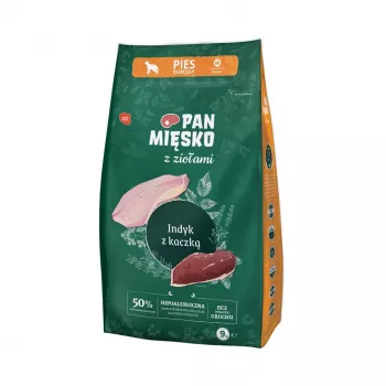 Pienso seco para perros Pan Miesko pavo y pato 9 kg, Adult, proteína 30 %, grasa 20 %, sin gluten ni soja