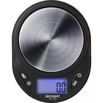 VOLTCRAFT PS-750 balanza de bolsillo rango de pesaje (máx.) 750 g legibilidad 0,1 g a pilas negro (PS-750)