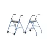 Andador de rehabilitación de dos ruedas ARmedical PPC005 – azul/negro, estructura de acero, altura ajustable, asiento incluido