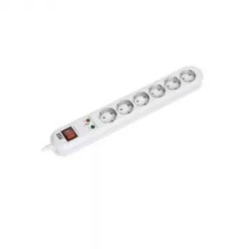 Protección contra sobretensiones Bachmann 381.2501K 1,5m blanco 6 tomas de corriente AC 250V