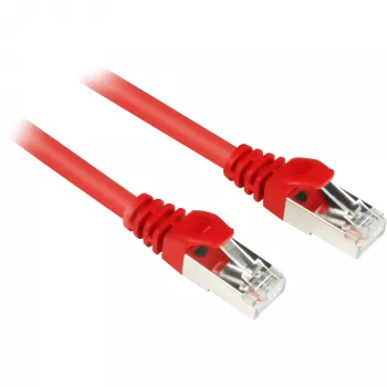 Sharkoon Cable de conexión RJ-45 Cat6 S/FTP, 1 m, rojo
