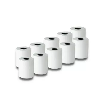Rollo térmico QOLTEC 51900 – 57 x 27 mm, 55 g/m², sin BPA, 10 uds.