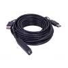 Cable USB UNITEK Y-278 USB 2.0 10 m 2 x USB A USB A negro