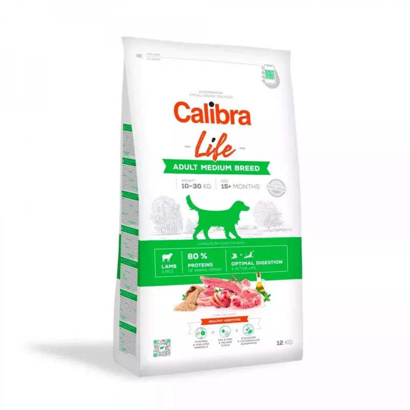 Calibra Life Adult Medium Breed, cordero, pienso para perros, 12 kg