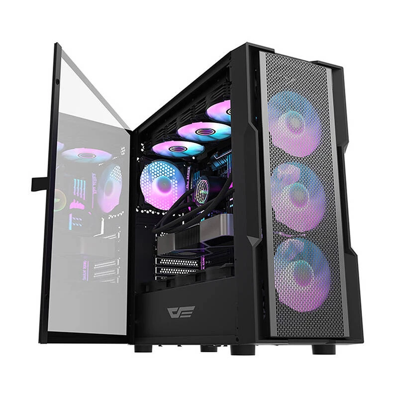 Caja de ordenador Darkflash DK431 Mesh, ATX, negra