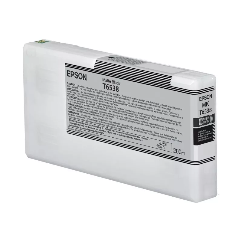 Cartucho de tinta Epson C13T65380N negro mate 200 ml Original pack individual