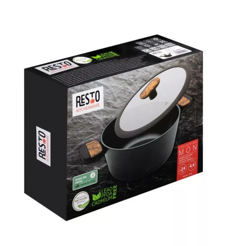 Olla de cocción RESTO 93188 olla para cocina, 24 cm, 4,4 L