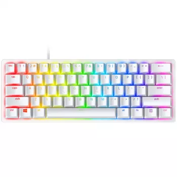 Teclado gaming Razer Huntsman Mini USB QWERTY inglés blanco