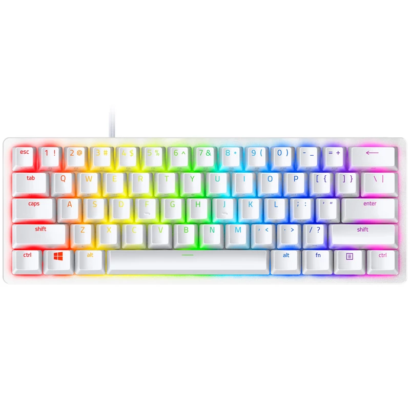 Teclado gaming Razer Huntsman Mini USB QWERTY inglés blanco