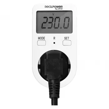 Medidor de consumo eléctrico AC RealPower EM-1 pantalla LCD 16A