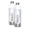 BRITA SodaOne 1043722 botellas de carbonatación, 1 L, transparentes, pack de 2