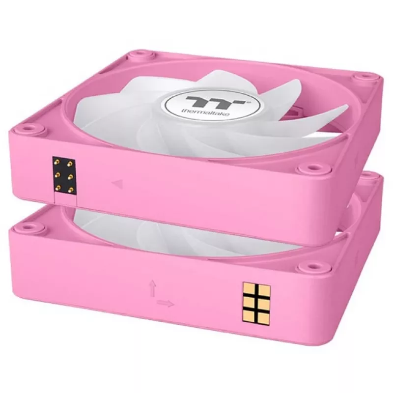 Ventilador THERMALTAKE CT140 EX Reverse ARGB Sync 140 mm, 500–1800 RPM, rosa, 3 unidades