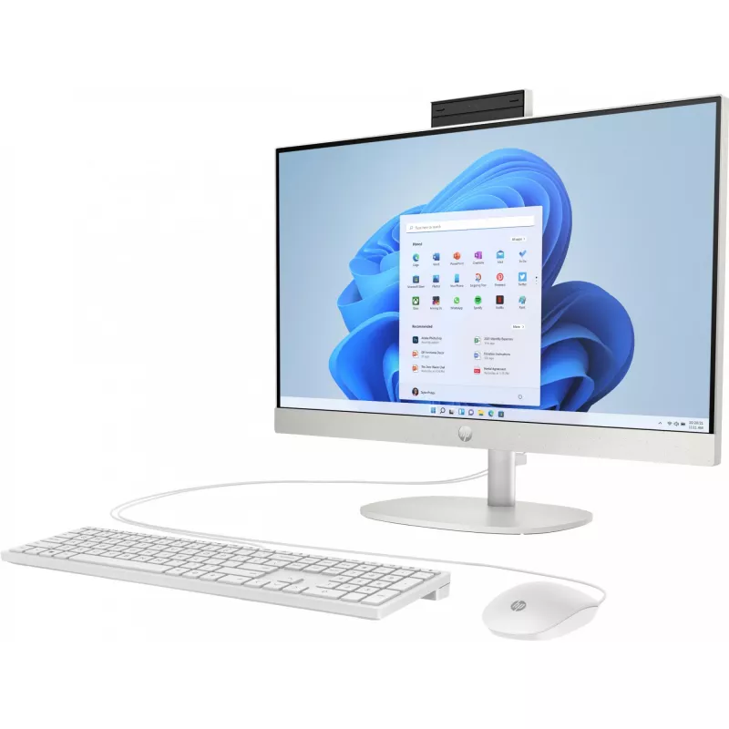 HP 24-cr0009ng AMD Ryzen™ 3 7320U 60,5 cm (23.8) 1920 x 1080 píxeles All-in-One-PC 8 GB LPDDR5-SDRAM 512 GB SSD Windows 11 Home Wi-Fi 6 (802.11ax) blanco (A04VWEA#ABD)