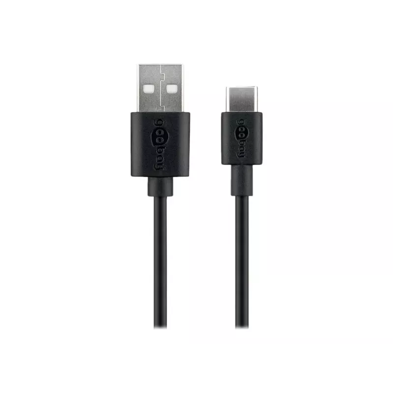 Goobay | Cable de carga y sincronización USB-C (USB-A > USB-C) | 59124 | Conector macho USB-C | Conector USB 2.0 (Type-A)