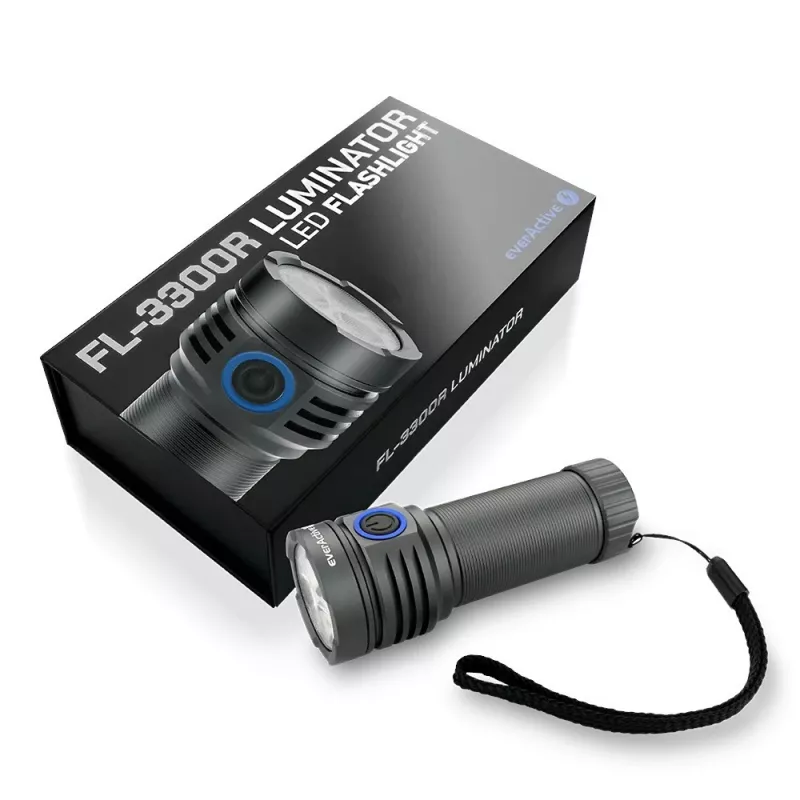 Linterna LED everActive LUMINATO R FL-3300R – 3300 lúmenes, recargable