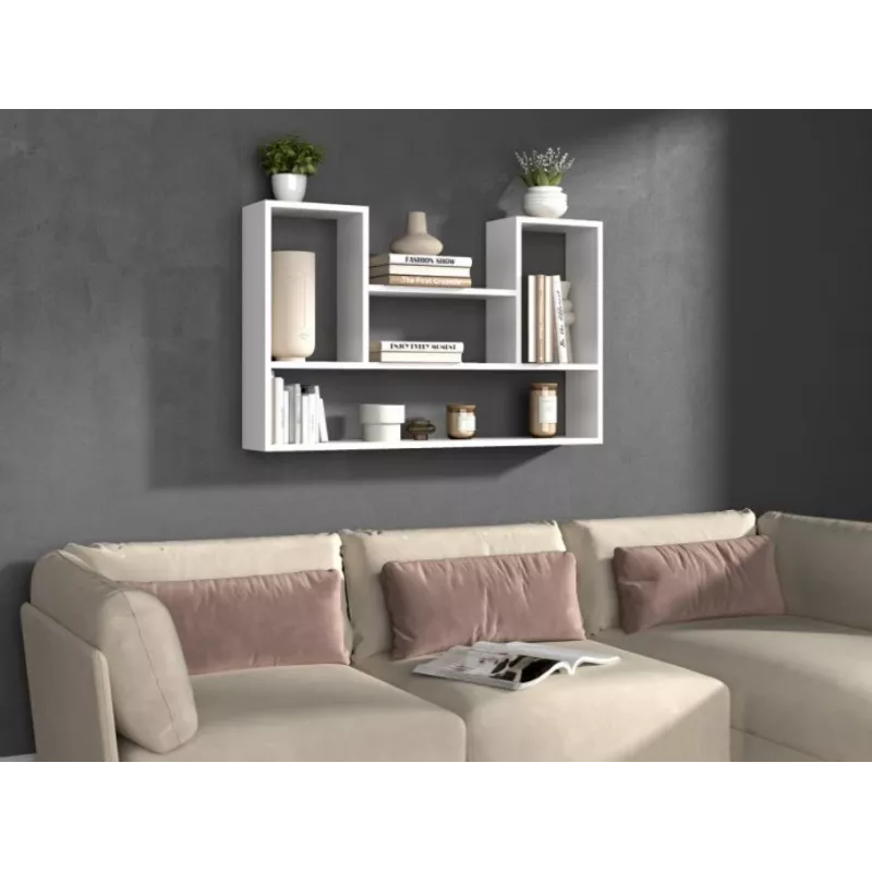 BILBAO 4P Estante colgante 100x16x60 cm, Blanco
