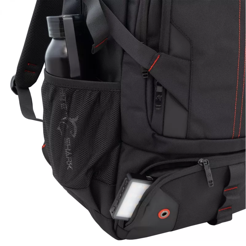 Mochila White Shark VOYAGER GBP-012 — negra, diseño resistente al agua